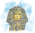 Golden mask of Egyptian pharaoh Royalty Free Stock Photo