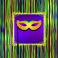 Golden mask mardi gras background