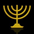Golden Menorah Royalty Free Stock Photo