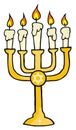 Golden menorah