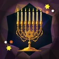 Golden menorah