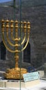 Golden Menorah in Jerusalem Royalty Free Stock Photo