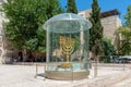 The Golden Menorah in the Jewish Quarter of Jerusalem old city