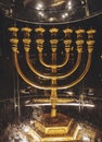 The Golden Menorah in Jerusalem old city, Israel