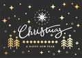 Merry christmas & happy new year illustration design Royalty Free Stock Photo