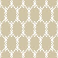 Golden mesh seamless pattern. Elegant abstract vector geometric ornament Royalty Free Stock Photo