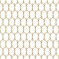 Golden mesh seamless pattern. Elegant abstract vector geometric texture Royalty Free Stock Photo