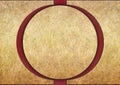 Golden metal background with red grid texture bronze plates
