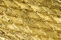 Golden metal with diamond-shaped patterns, texture or background