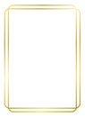 Golden metal frame isolated on white