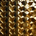 Golden metallic geometric trigonal background.