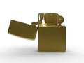 Golden metallic lighter Royalty Free Stock Photo