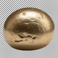 Golden metallic sphere on checkered background Royalty Free Stock Photo