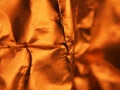 Golden metallic structure. The texture of the foil