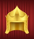 Medieval Golden Knight Armour Helmet Vector