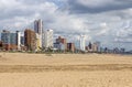 Golden Mile Beach Front in Durban South Africa Royalty Free Stock Photo