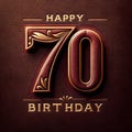 Golden Milestone: 70th Birthday Classic Leather Emboss