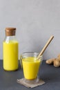 Golden milk is a delicious hot, traditional Indian drink for prevention and support of the immune system with turmeric root