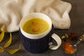 Golden Milk, made with turmeric and other spices Royalty Free Stock Photo