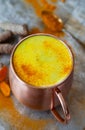 Golden milk / tumeric latte Royalty Free Stock Photo