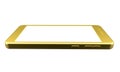 Golden mobile phone. 3d rendering Royalty Free Stock Photo