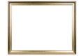 Golden mockup canvas frame isolated on white background Royalty Free Stock Photo