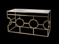 Golden modern console isolated on black background Royalty Free Stock Photo