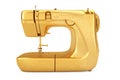 Golden Modern Sewing Machine. 3d Rendering