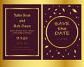 Golden and modern wedding invitation template