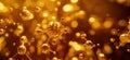 Golden molecular structures with glowing bokeh background for scientific and artistic themes