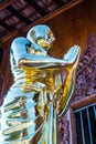 Golden monk statue in Wat Ban Den Royalty Free Stock Photo