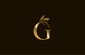 Golden Monogram Flourishes Letter G Logo Manual Elegant