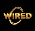 Golden Monogram Initial Letters WIRED Logo