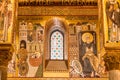 Golden mosaic in La Martorana church, Palermo, Italy Royalty Free Stock Photo