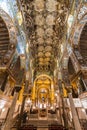 Golden mosaic in La Martorana church, Palermo, Italy Royalty Free Stock Photo