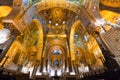 Golden mosaic in La Martorana church, Palermo, Italy Royalty Free Stock Photo