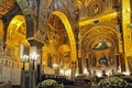 Golden mosaic in La Martorana church in Palermo Italy