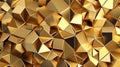 Golden Mosaic: A Mesmerizing Tapestry of Overlapping Polygons