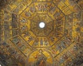 Golden mosaics of of Baptistery of saint John