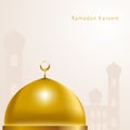 Golden Mosque Dome for Ramadan Theme