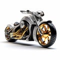 Golden Motorcycle: Futuristic Realism In Stunning Ultra Hd