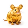 Golden mouse isolated on white background