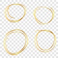 4 Golden multiple line Circle Frame for Certificate, Placard Go Xi Fat Cai, Imlek Moment or other China Related, at Transparent