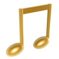 Golden music note Royalty Free Stock Photo