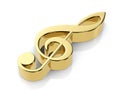 Golden music note symbol Royalty Free Stock Photo