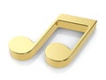 Golden music note symbol Royalty Free Stock Photo