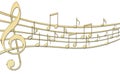 Golden Music notes