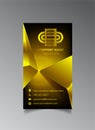 Golden Name Card Design in Vector Art