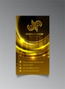 Golden Name Card Design in Vector Art