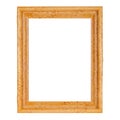 Golden natural color empty wooden frame for pictures Royalty Free Stock Photo